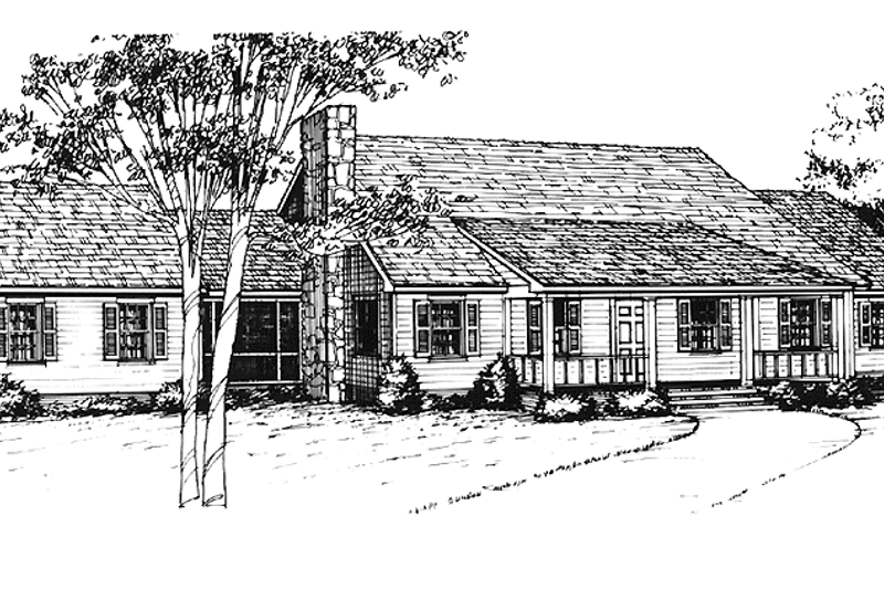 Home Plan - Ranch Exterior - Front Elevation Plan #10-270