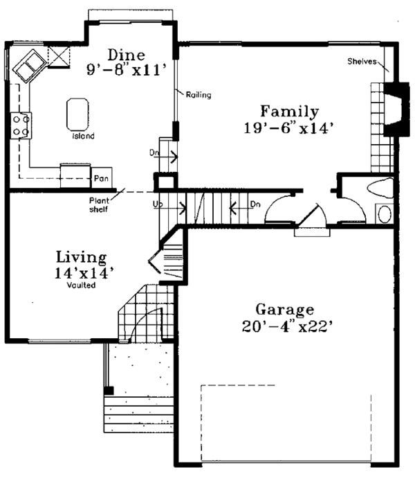 Home Plan - Traditional Floor Plan - Main Floor Plan #300-115