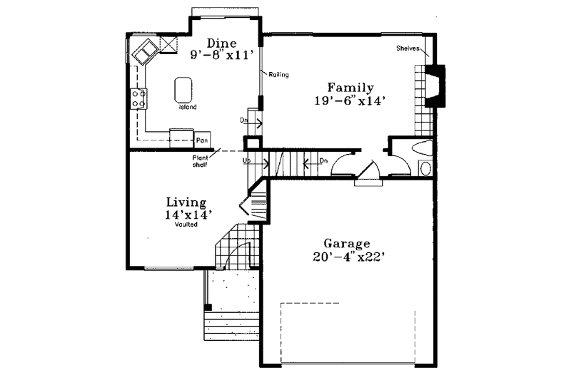Home Plan - Floor Plan - Main Floor for Traditional House Plan #300-115 - 3 bed, 2.5 bath