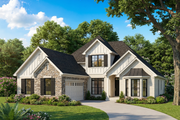 European Style House Plan - 4 Beds 2.5 Baths 2041 Sq/Ft Plan #17-2046 Exterior 