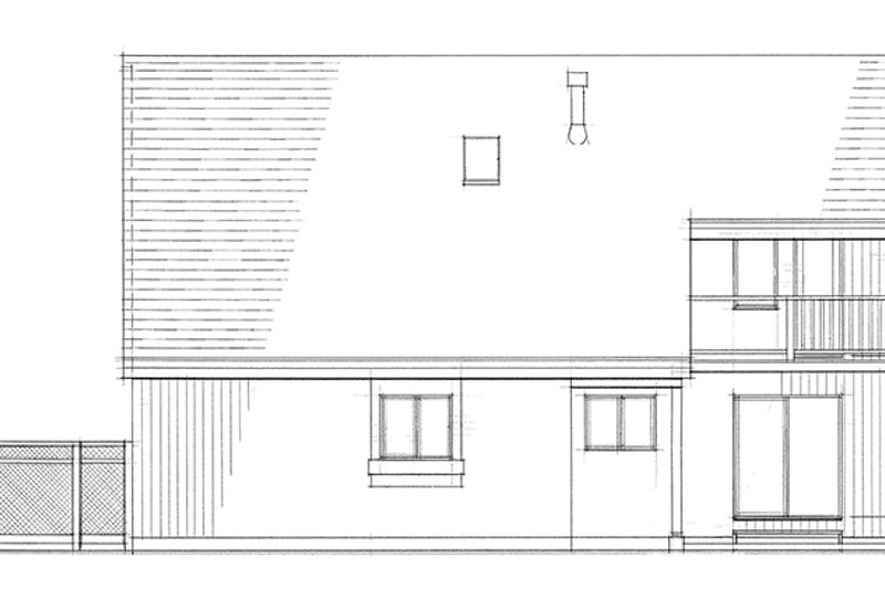 Home Plan - Exterior - Rear Elevation for Contemporary House Plan #47-1047 - 2 bed, 2.5 bath