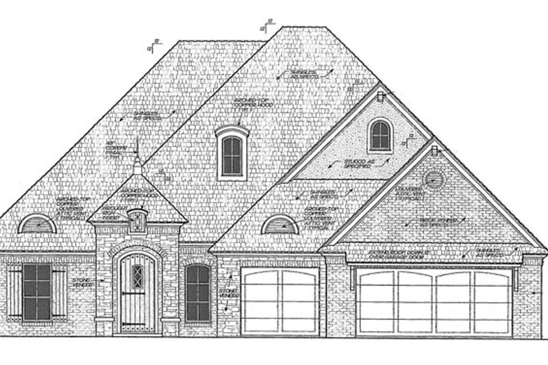 Home Plan - Exterior - Front Elevation 5 for European House Plan #310-1267 - 3 bed, 2.5 bath