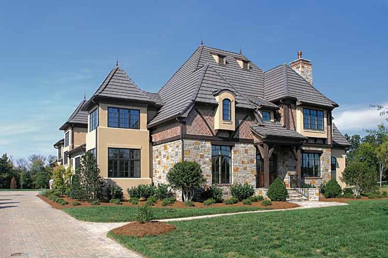 Home Plan - Exterior - Front Elevation 4 for European House Plan #453-214 - 5 bed, 5 bath