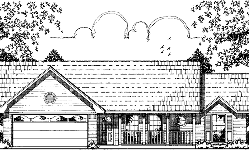 House Design - Country Exterior - Front Elevation Plan #42-419