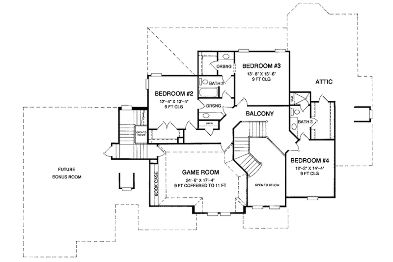 Dream House Plan - Floor Plan - Upper Floor for Country House Plan #952-184 - 4 bed, 3.5 bath