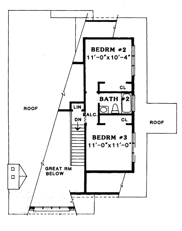 Dream House Plan - Contemporary Floor Plan - Upper Floor Plan #456-106