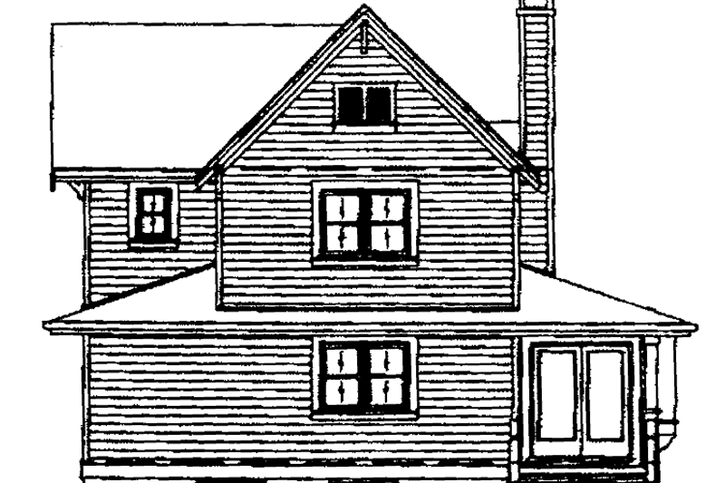 Home Plan - Exterior - Rear Elevation for Country House Plan #47-1022 - 3 bed, 2.5 bath