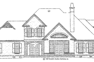 Exterior - Rear Elevation 3 for Country House Plan #929-330 - 4 bed, 2.5 bath