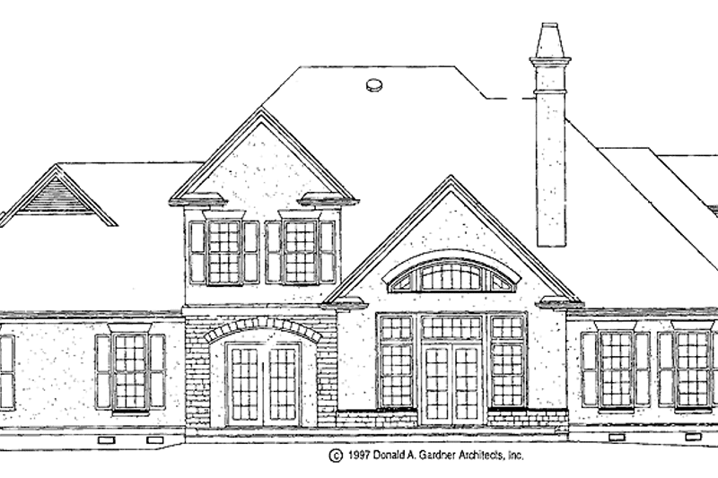 Home Plan - Exterior - Rear Elevation 3 for Country House Plan #929-330 - 4 bed, 2.5 bath
