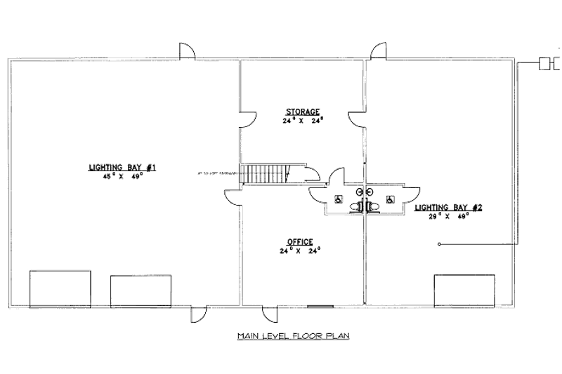 Home Plan - Floor Plan - Main Floor for Traditional House Plan #117-655, 0 bath