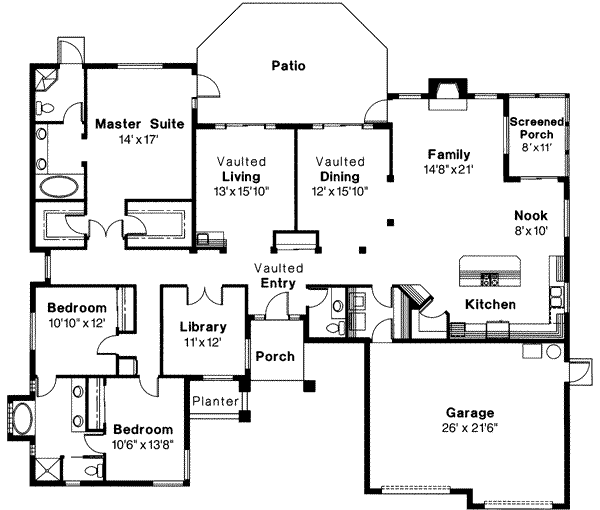 Architectural House Design - Floor Plan - Main Floor Plan #124-246