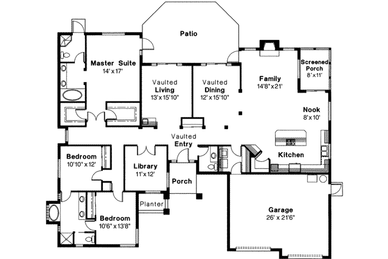 Home Plan - Floor Plan - Main Floor House Plan #124-246 - 3 bed, 2.5 bath