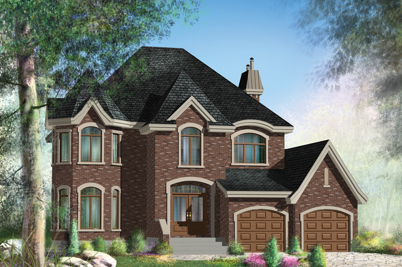 Dream House Plan - European Exterior - Front Elevation Plan #25-4693