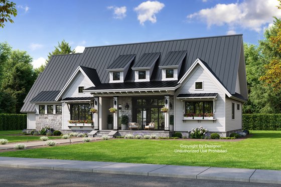 Exterior - Front Elevation 3 for Farmhouse House Plan #51-1137 - 3 bed, 2.5 bath