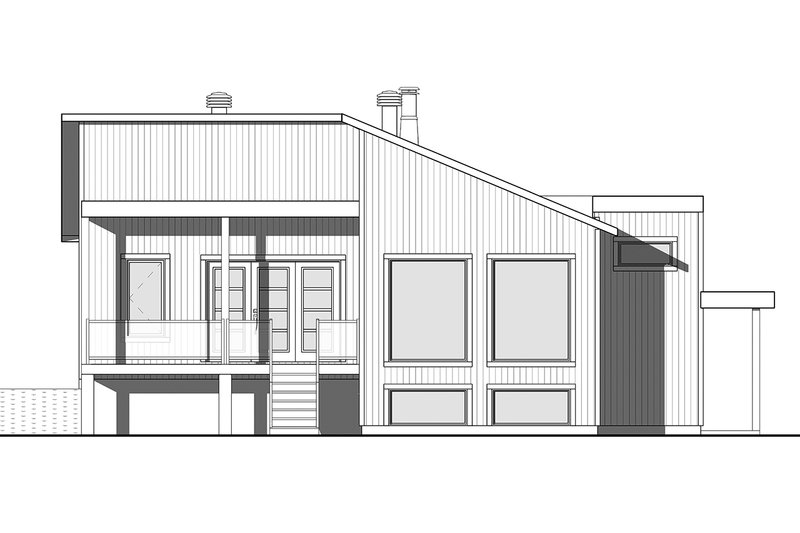 House Plan Design - Left Side Elevation