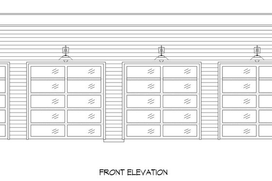 Exterior - Front Elevation 3 for Contemporary House Plan #932-952, 0 bath