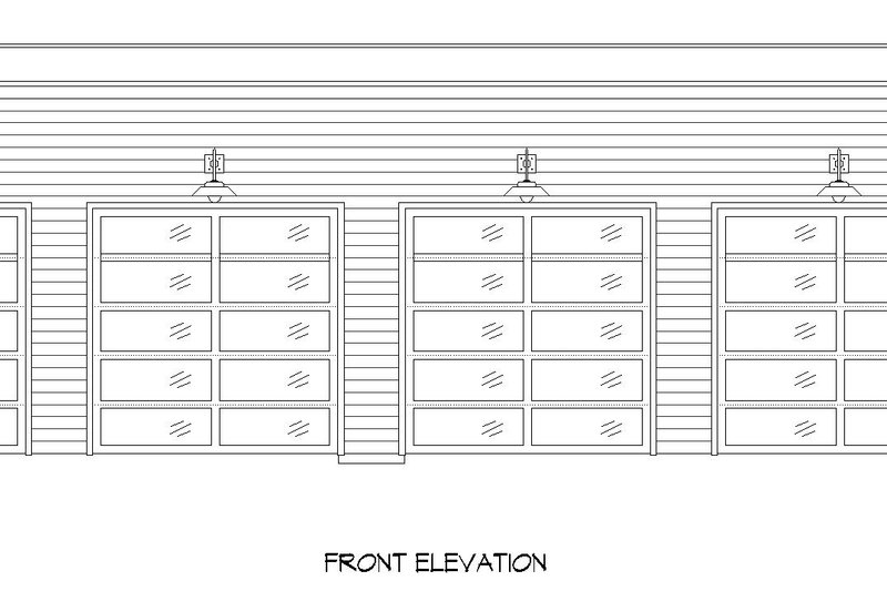 Home Plan - Exterior - Front Elevation 3 for Contemporary House Plan #932-952, 0 bath