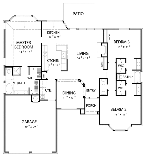 Architectural House Design - Country Floor Plan - Main Floor Plan #472-31