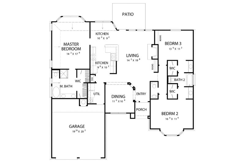 Home Plan - Floor Plan - Main Floor for Country House Plan #472-31 - 3 bed, 2.5 bath