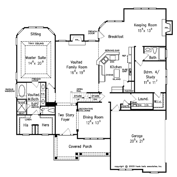 House Design - European Floor Plan - Main Floor Plan #927-931