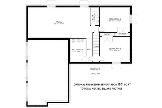Optional Finished Basement