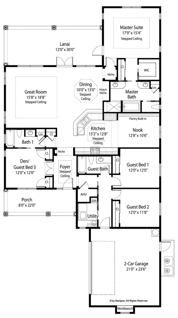 House Design - Mediterranean Floor Plan - Main Floor Plan #938-67