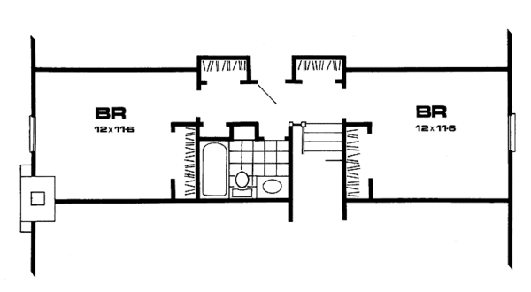 House Plan Design - Country Floor Plan - Upper Floor Plan #406-9624