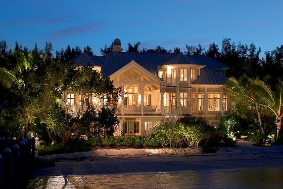 Exterior - Rear Elevation 1 for Country House Plan #930-472 - 5 bed, 5 bath