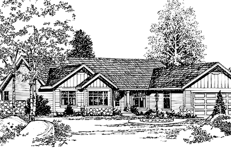 Architectural House Design - Traditional Exterior - Front Elevation Plan #966-12