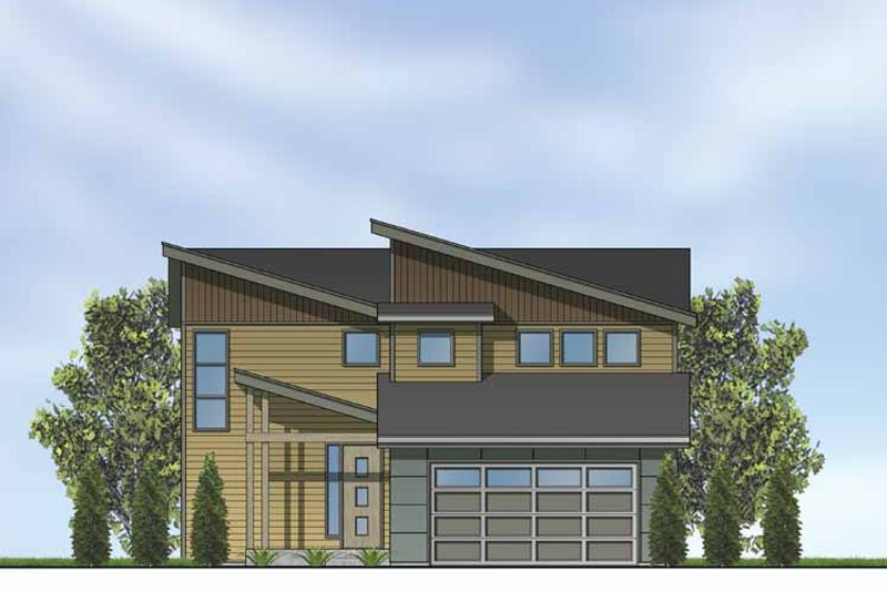 Home Plan - Contemporary Exterior - Front Elevation Plan #569-10