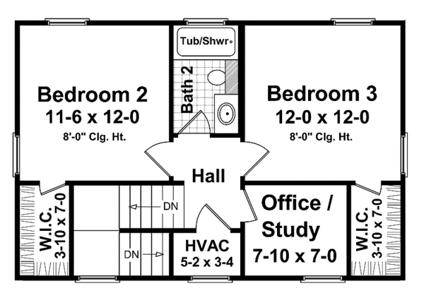Home Plan - Traditional Floor Plan - Upper Floor Plan #21-420