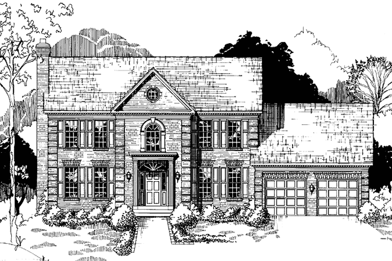 Home Plan - Classical Exterior - Front Elevation Plan #953-34