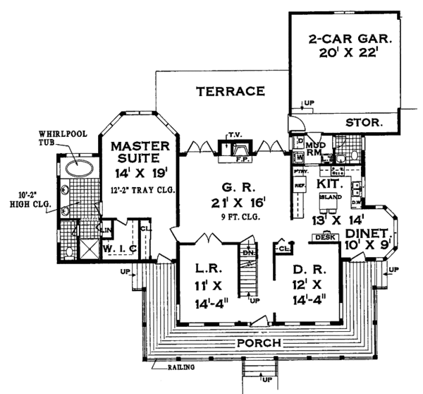 House Plan Design - Colonial Floor Plan - Main Floor Plan #3-257