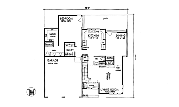 House Plan Design - Country Floor Plan - Main Floor Plan #320-1247