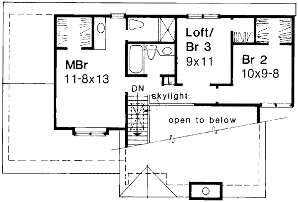 Modern Floor Plan - Upper Floor Plan #320-124