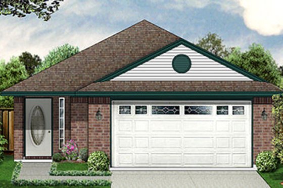 Exterior - Front Elevation for Traditional House Plan #84-302 - 3 bed, 2 bath