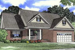 Country Exterior - Front Elevation Plan #17-1165