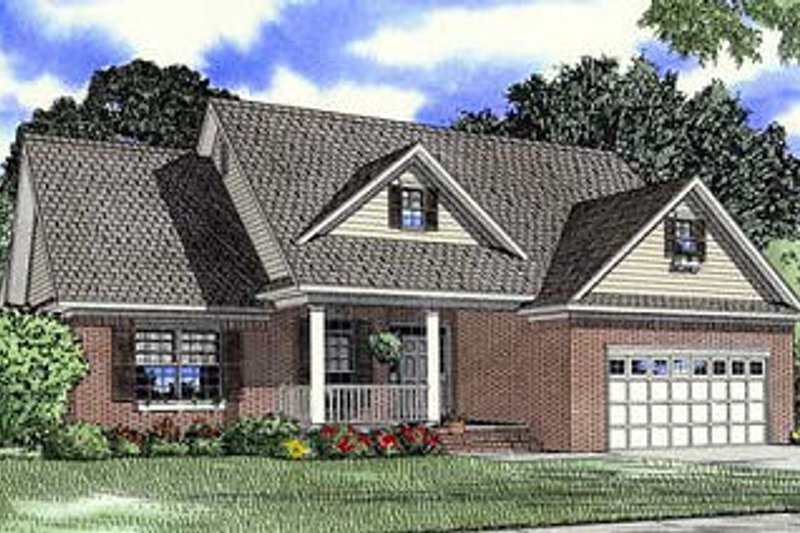 House Blueprint - Country Exterior - Front Elevation Plan #17-1165