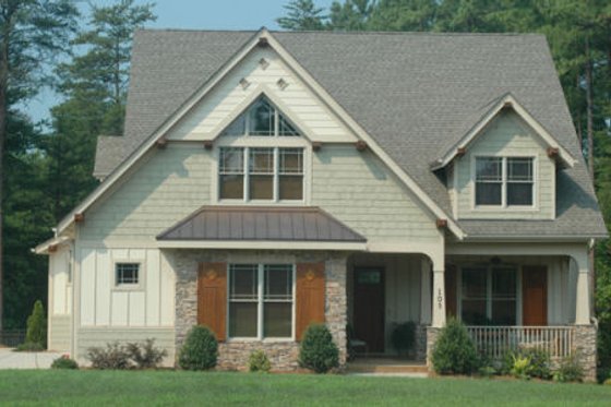 Exterior - Front Elevation for Craftsman House Plan #413-849 - 4 bed, 3.5 bath