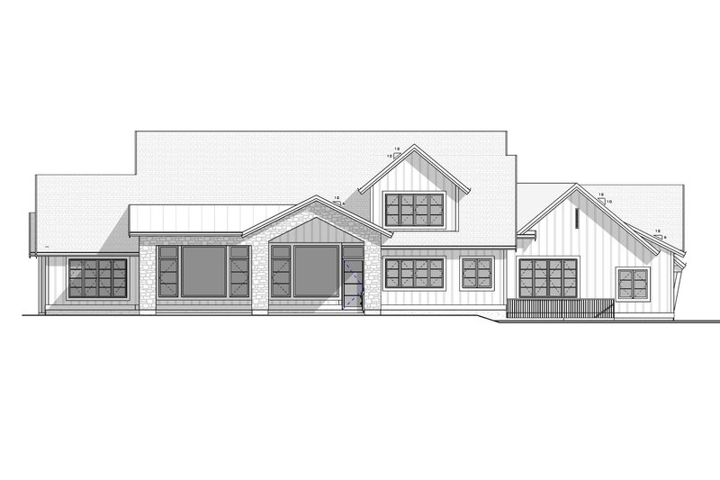 Home Plan - Exterior - Rear Elevation for Farmhouse House Plan #1086-23 - 4 bed, 2.5 bath