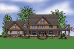 rear View - 4000 square foot Country Craftsman home