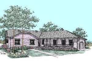 Ranch Exterior - Front Elevation Plan #60-461