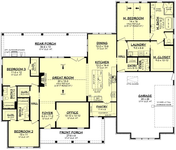 Farmhouse Floor Plan - Main Floor Plan #430-427