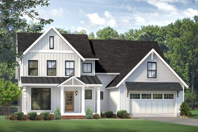 Dream House Plan - Farmhouse Exterior - Front Elevation Plan #1080-29