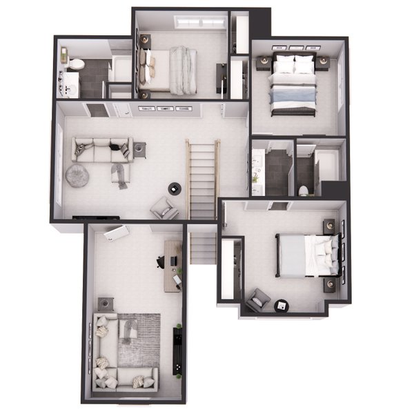 Farmhouse Floor Plan - Upper Floor Plan #51-1270