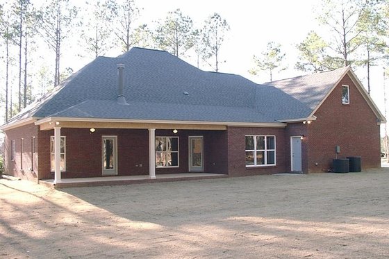 Exterior - Rear Elevation for European House Plan #63-167 - 4 bed, 3.5 bath