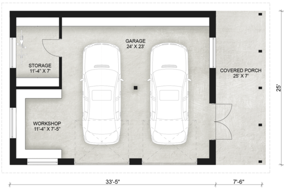 Floor Plan - Main Floor for Contemporary House Plan #924-8, 0 bath