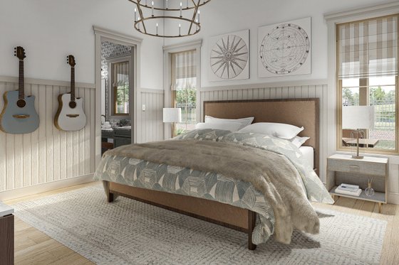 Interior - Master Bedroom for Barndominium House Plan #455-244 - 3 bed, 2 bath