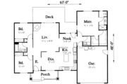 Traditional Style House Plan - 3 Beds 2 Baths 1786 Sq/Ft Plan #303-311 