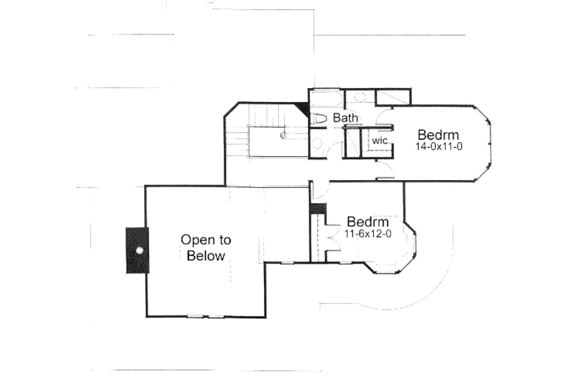 Architectural House Design - Floor Plan - Upper Floor for Cottage House Plan #120-121 - 3 bed, 3 bath